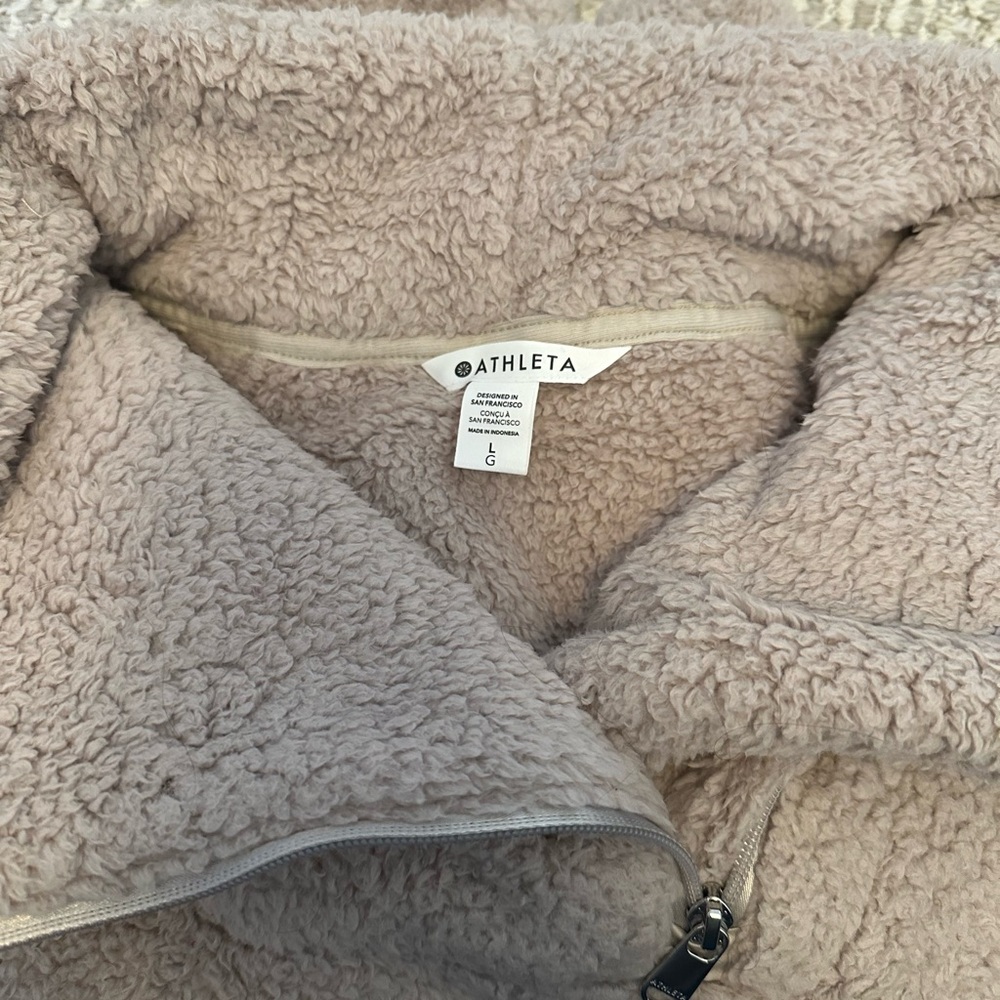 Athleta Soft Beige Sherpa Pullover